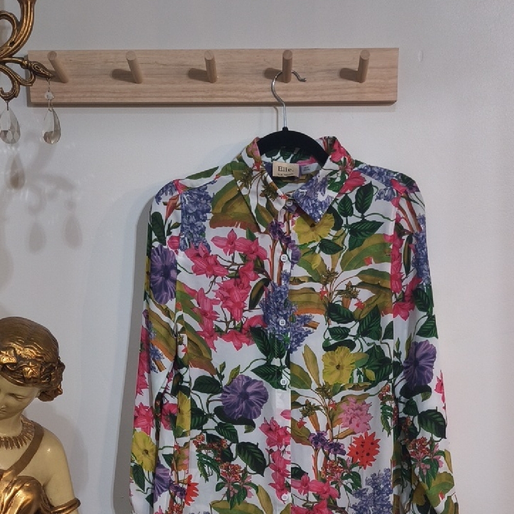 Elie Tahari Multicolor Floral Shirt
